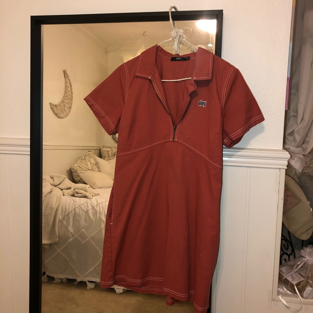 Hot Pink Worker Dress